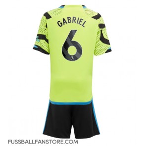 Arsenal Gabriel Magalhaes #6 Replik Auswärtstrikot Kinder 2023-24 Kurzarm (+ Kurze Hosen)